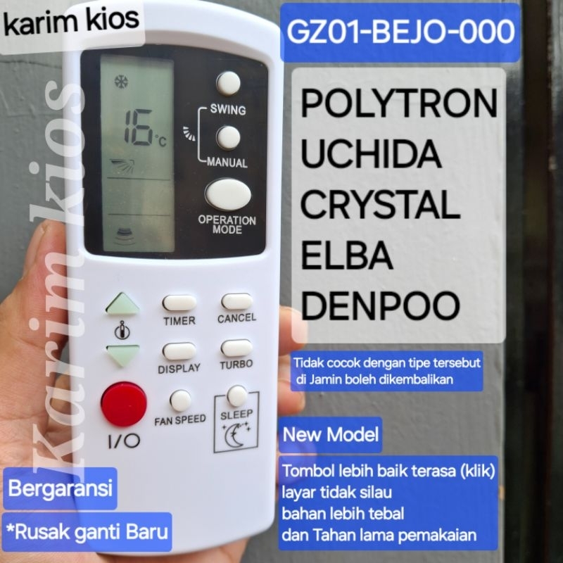 Remote Remot Ac Polytron GZ01-BEJO-000 Bergaransi