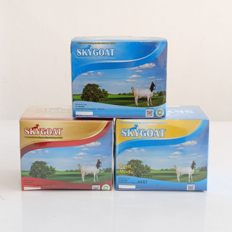 

PAKET 3 PCS Skygoat Susu Kambing Etawa 3 Rasa Original Coklat Madu - Bisa Mix Rasa