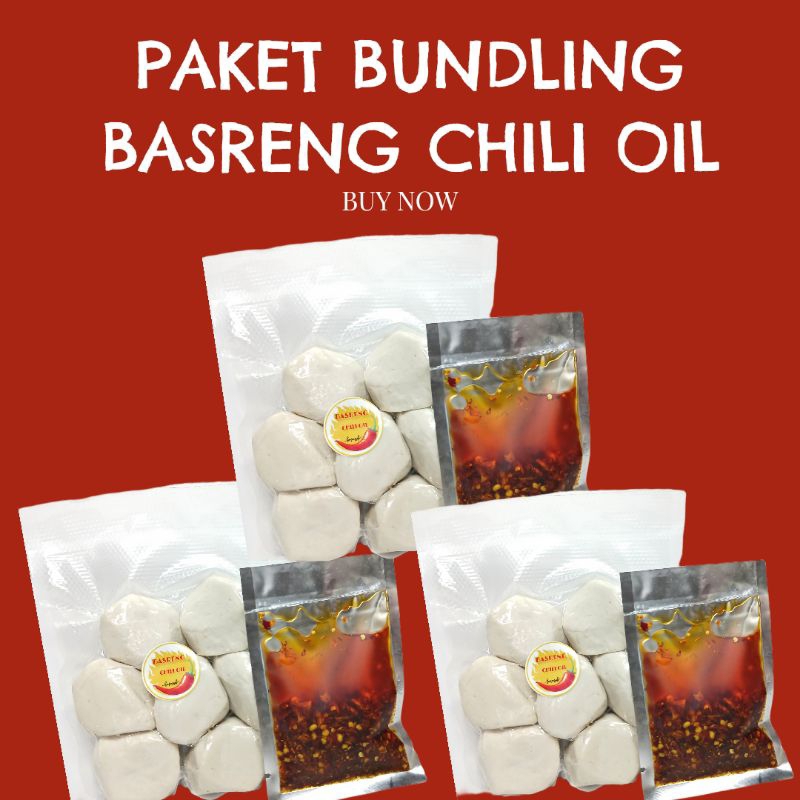 

PAKET HEMAT BASRENG CHILI OIL 3 KEMASAN + 3 CHILI OIL