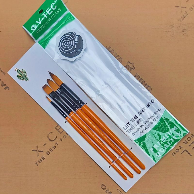 

Kuas Lukis V-Tec 4 pcs