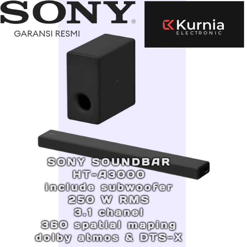 SONY SOUNDBAR HT A3000 /HT-A3000 ATMOS