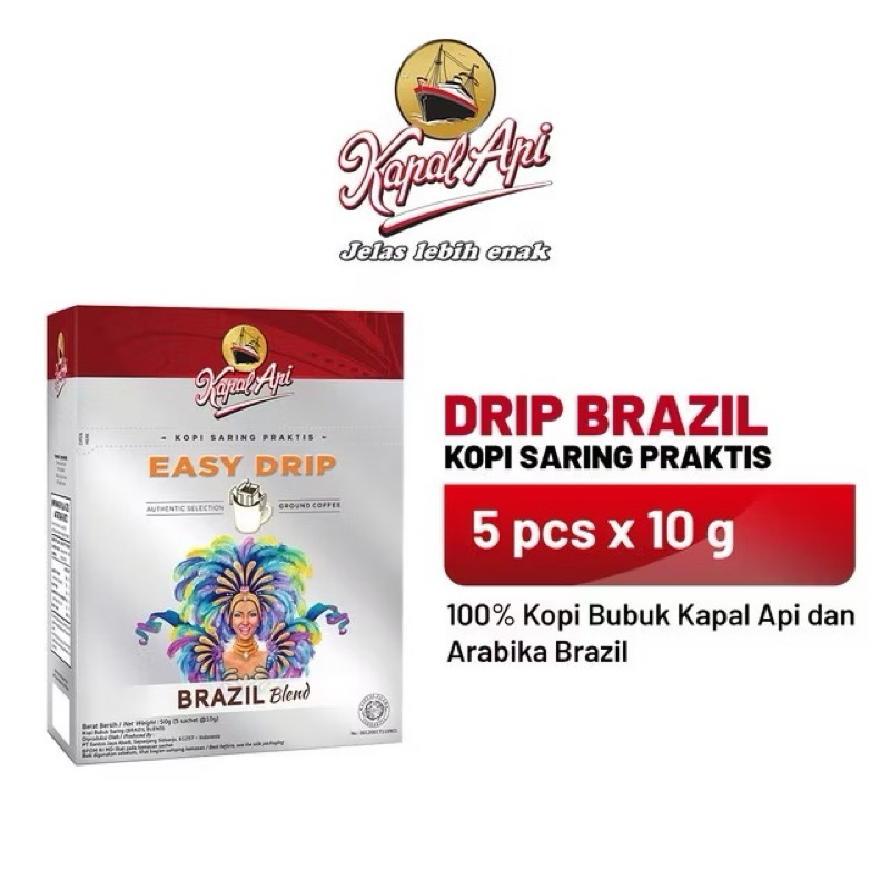 

Kopi KAPAL API Drip Brazil 1 Folding Box (5 x 10 gr)