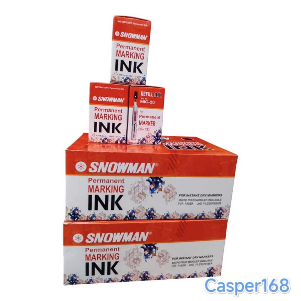 

SNOWMAN - PERMANENT MARKING INK - TINTA ISI ULANG SPIDOL PERMANENT ART.NO.MIG-20