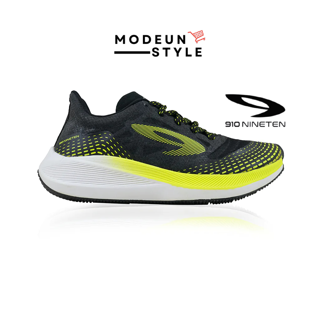 910 Nineten Sepatu Lari - HAZE 1.5 HITAM HIJAU NEON PUTIH