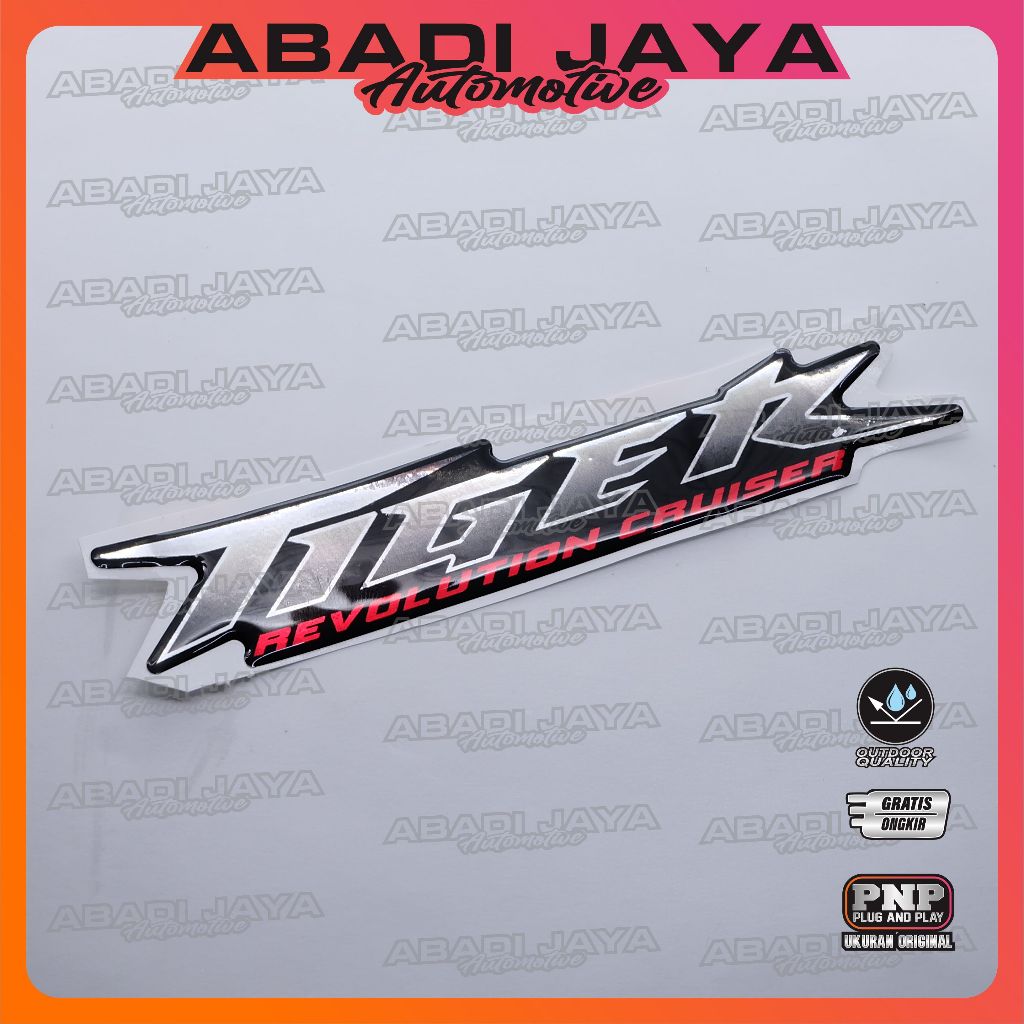 emblem timbul honda tiger / emblem 3d honda tiger / stiker timbul honda tiger / emblem herex / stike