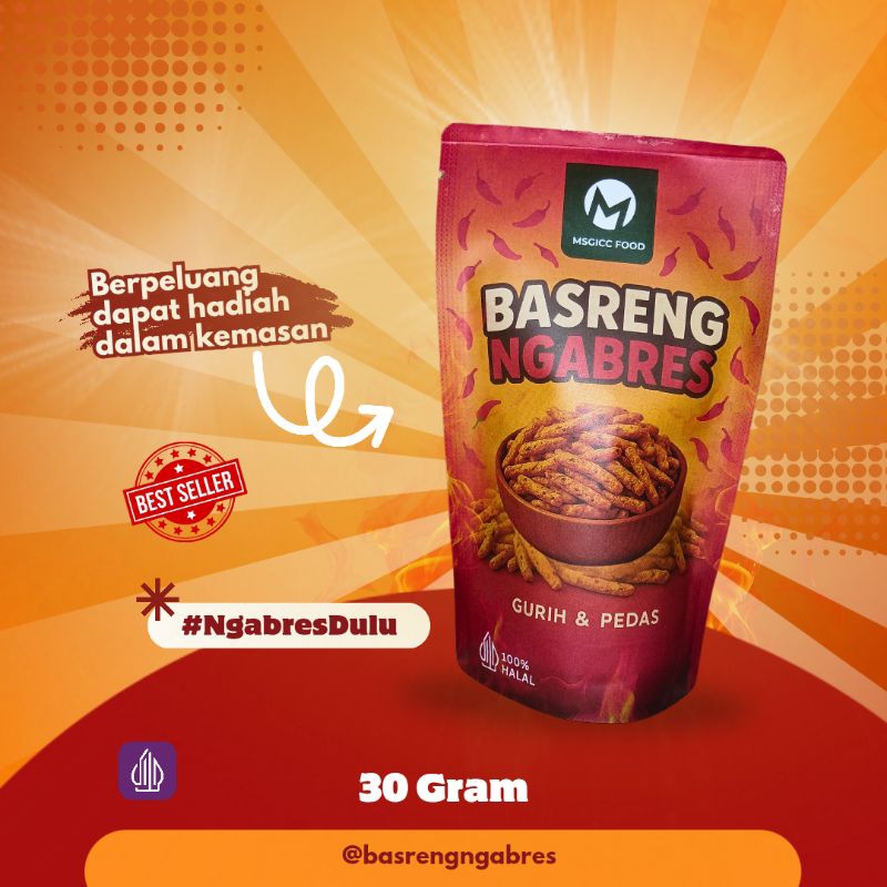 

[PROMO] Basreng Pedas Daun Jeruk MINI 30 Gram Basreng Ngabres