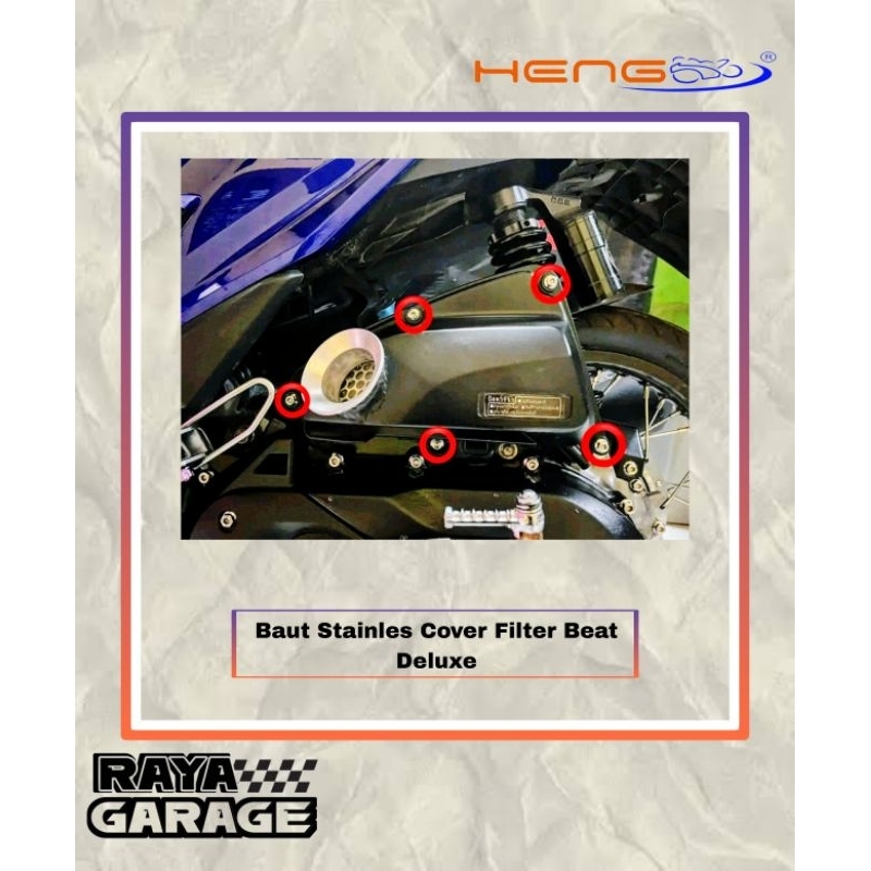 Baut stainless cover filter beat Deluxe (5pcs)