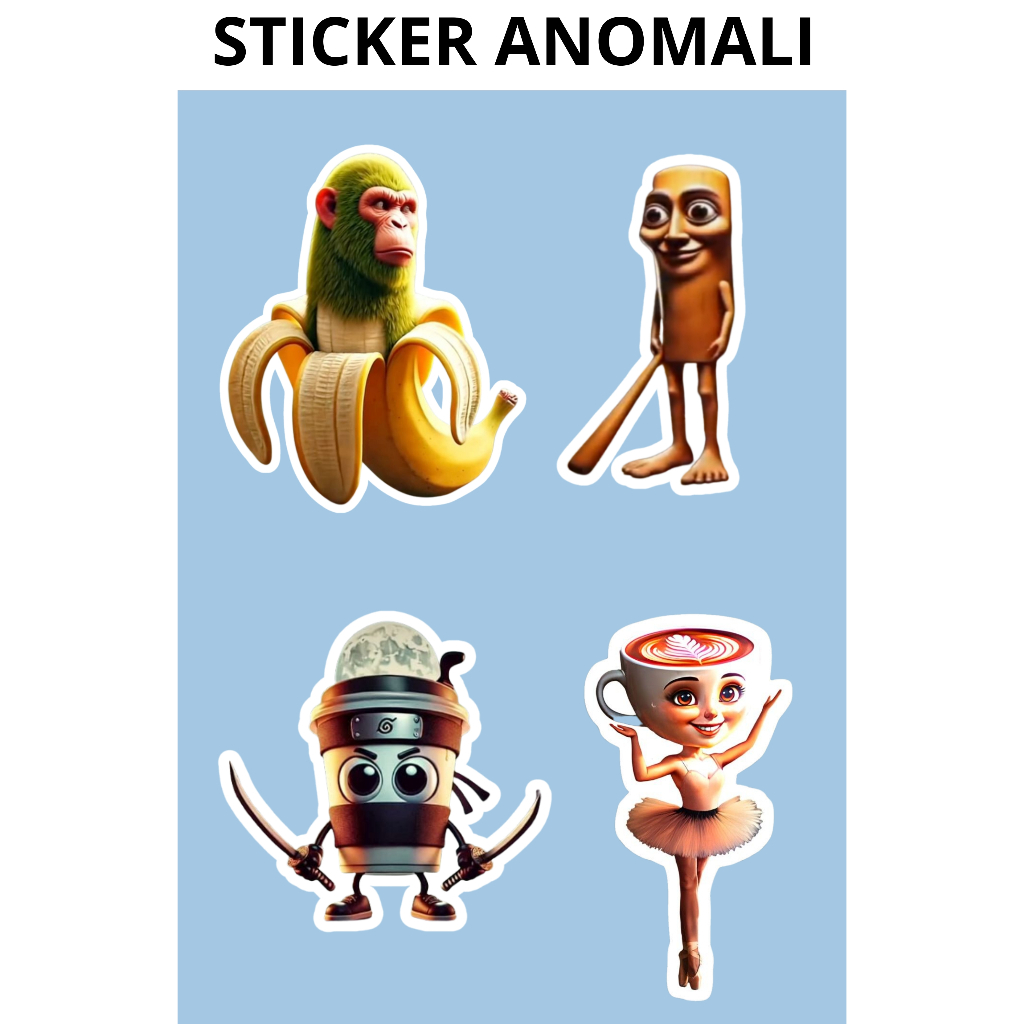 

ANOMALI STICKER Non Cutting 10x15cm - Sticker HP Laptop Aesthetic Keren Murah Journaling