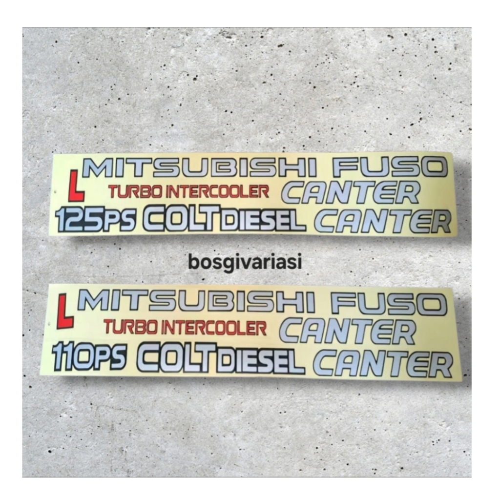 Stiker Mitsubishi Fuso Colt Diesel canter 125ps 110ps colt Diesel / sticker Mitsubishi 125ps 110ps /