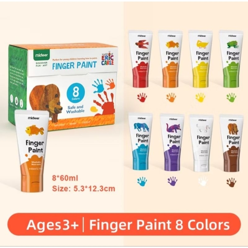 

Mideer Washable Finger Paint Non Toxic HandPainting Cat Tangan Anak Bisa di Cuci Aman