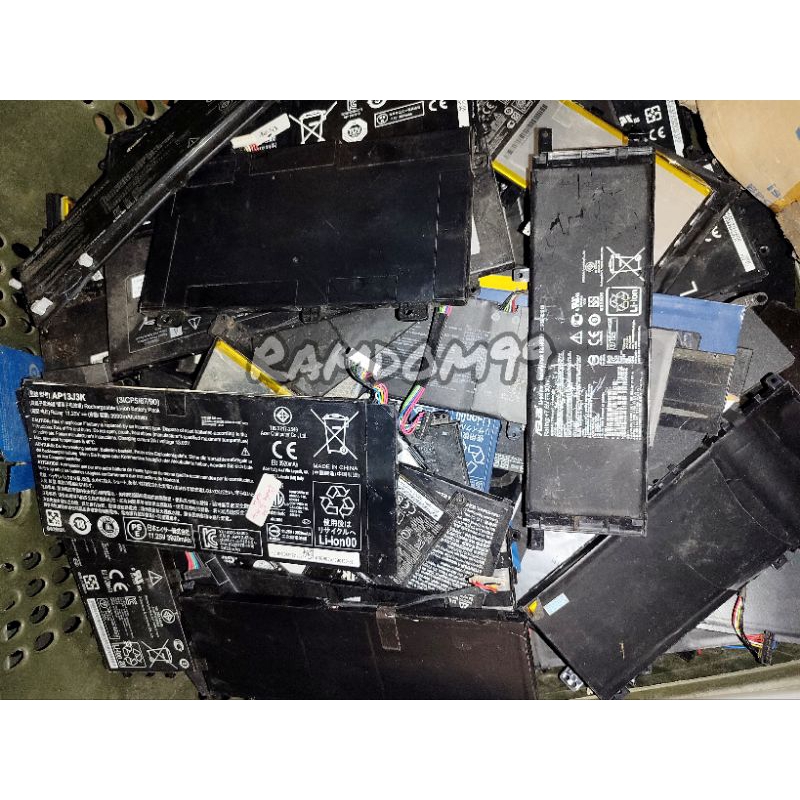 Baterai Polymer Bekas Laptop Rusak Mulus