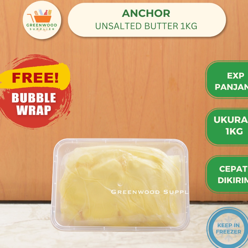 

Unsalted Butter Anchor Mentega Tawar Anchor 1KG