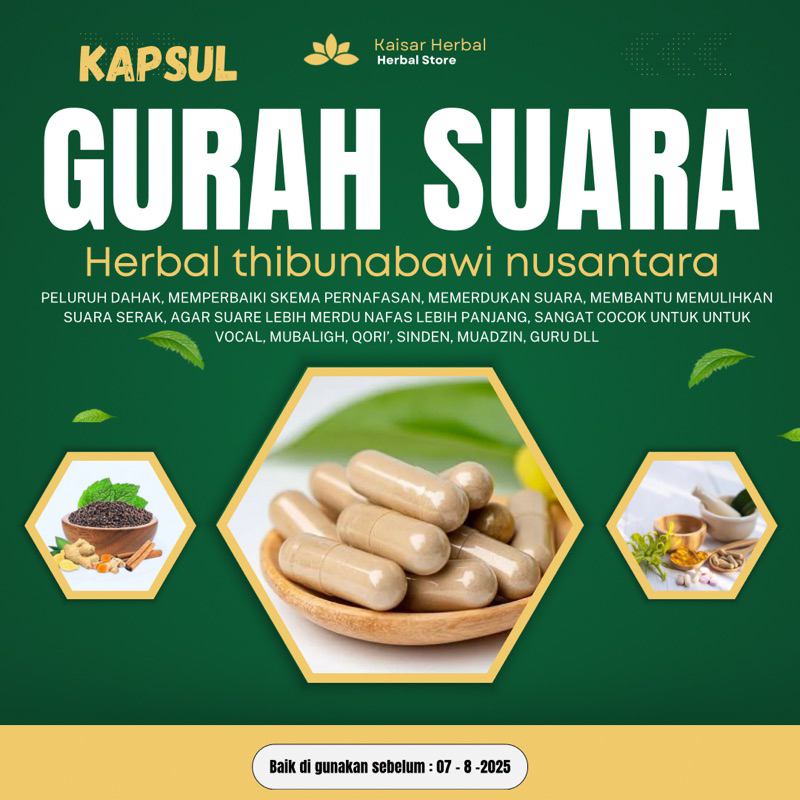 

KAPSUL PEMERDU SUARA UNTUK PARA QORI’ DAN VOKALIS