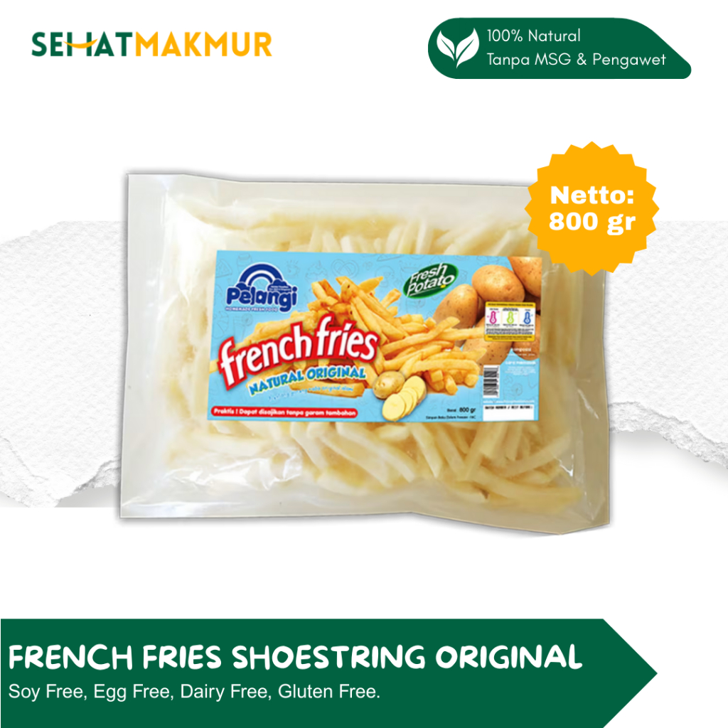 

Pelangi Healthy Frozen Food - French Fries Shoestring Original (Tanpa MSG & Pengawet)