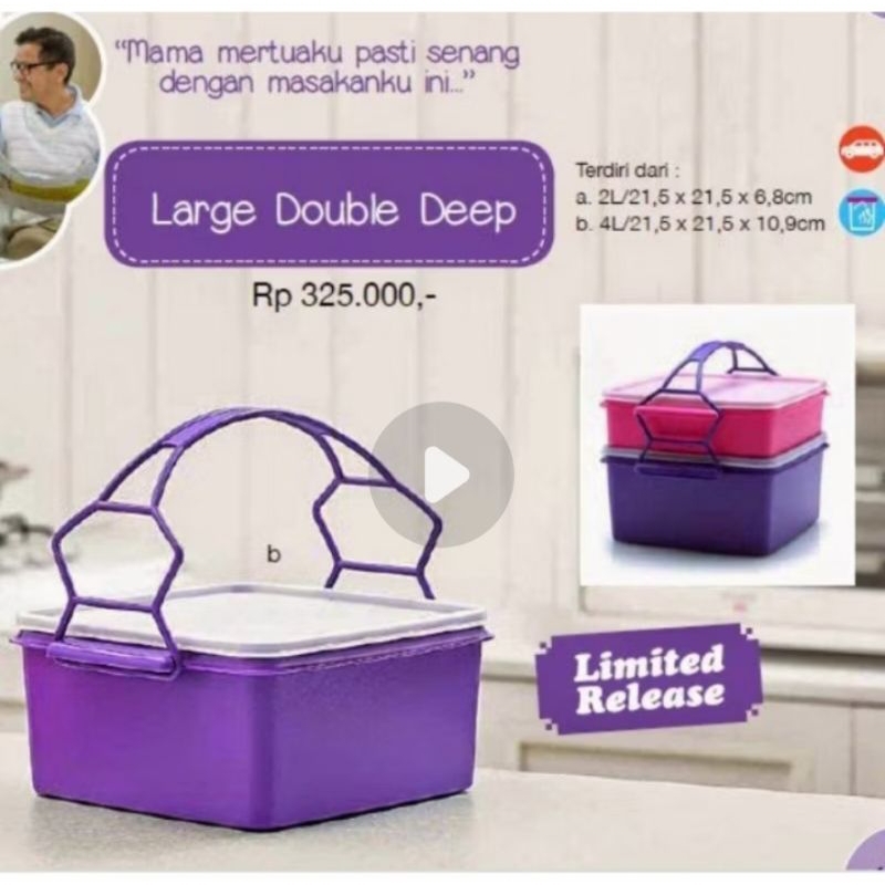 Large double deep set tupperware / rantang tupperware