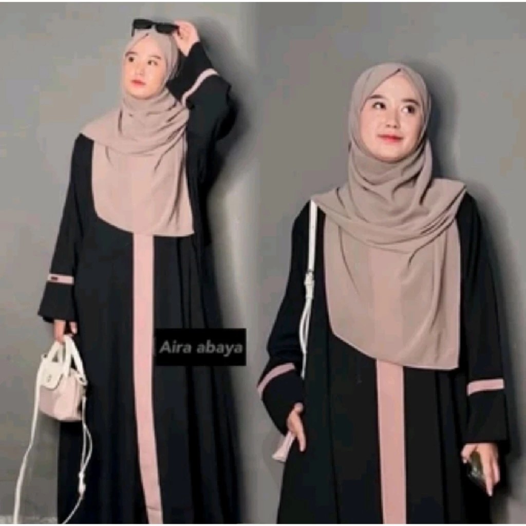 HAURA ABAYA BASIC POLOS // ABAYA TURKEY TERBARU // ABAYA KOMBINASI WARNA // GAMIS KOMBINASI 2 WARNA
