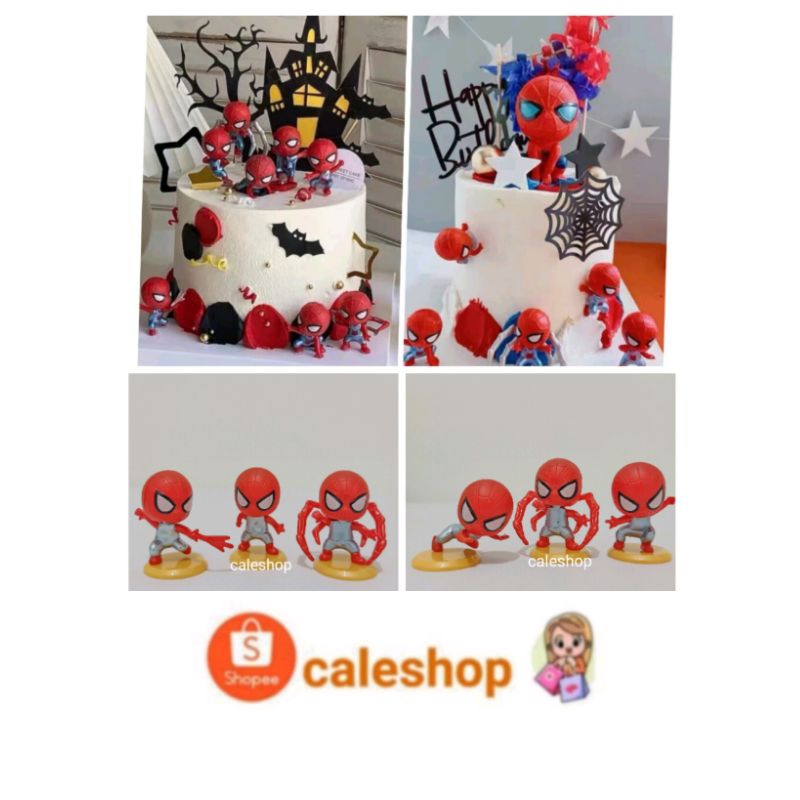 Topper Toper Kue Ulang Tahun Anak Spiderman Hero Avenger Mini