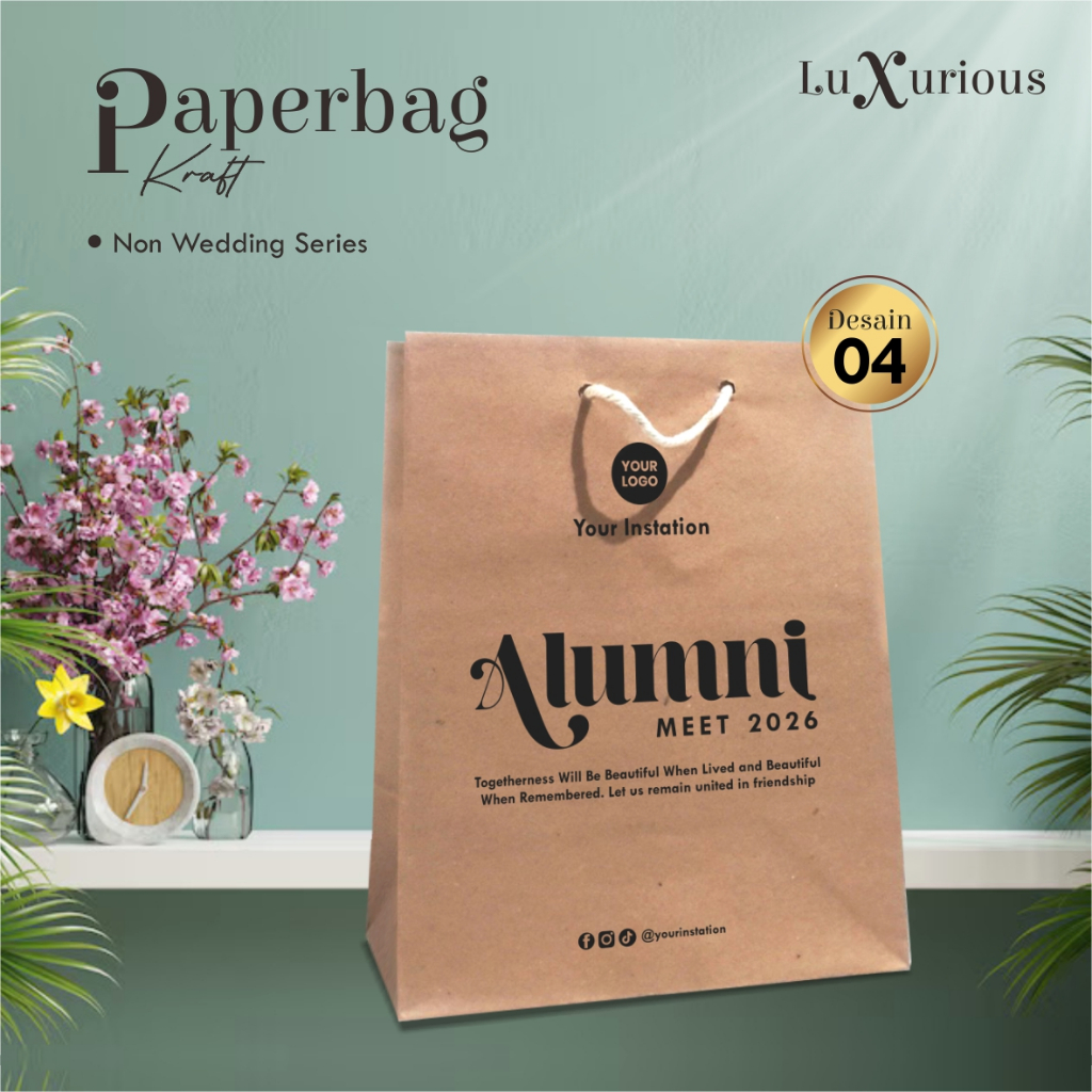 

TAS KERTAS PAPERBAG COKLAT CUSTOM SABLON - PAPER BAG OLSHOP BAHAN KRAFT