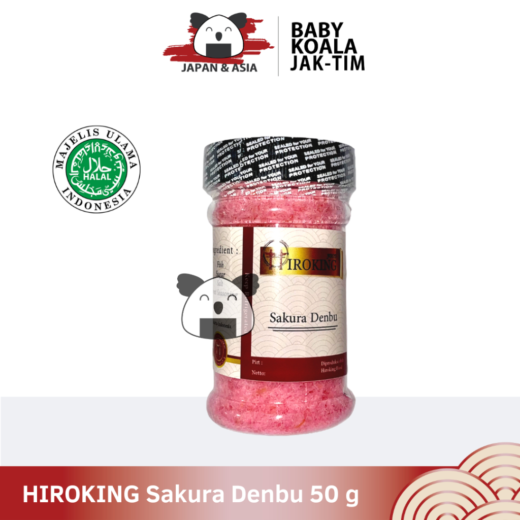 

HIROKING Sakura Denbu 50 g Halal │ Abon Ikan Pink Sakura untuk Sushi Bento - Jaktim