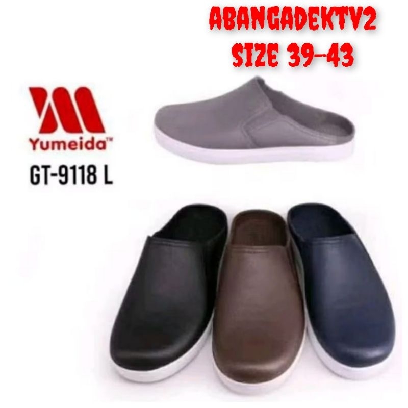 sandal sepatu pria yumeida bahan karet 9118 size 39-43