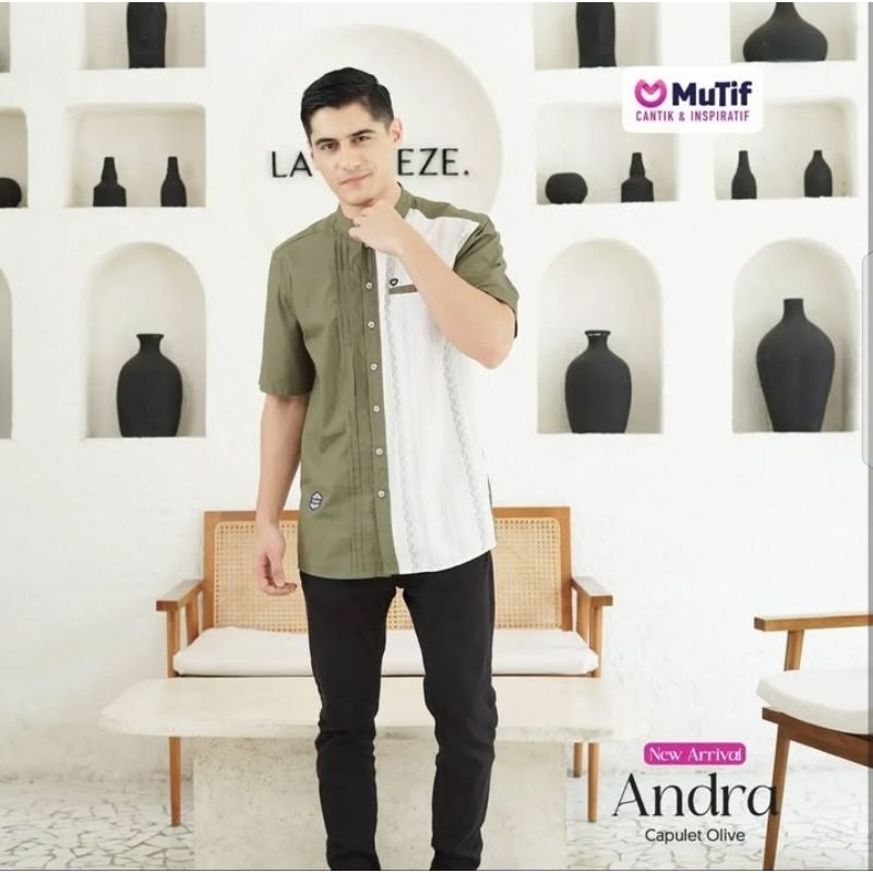 Koko Mutif Andra Baju Koko Pria Dewasa Lengan Pendek Simple