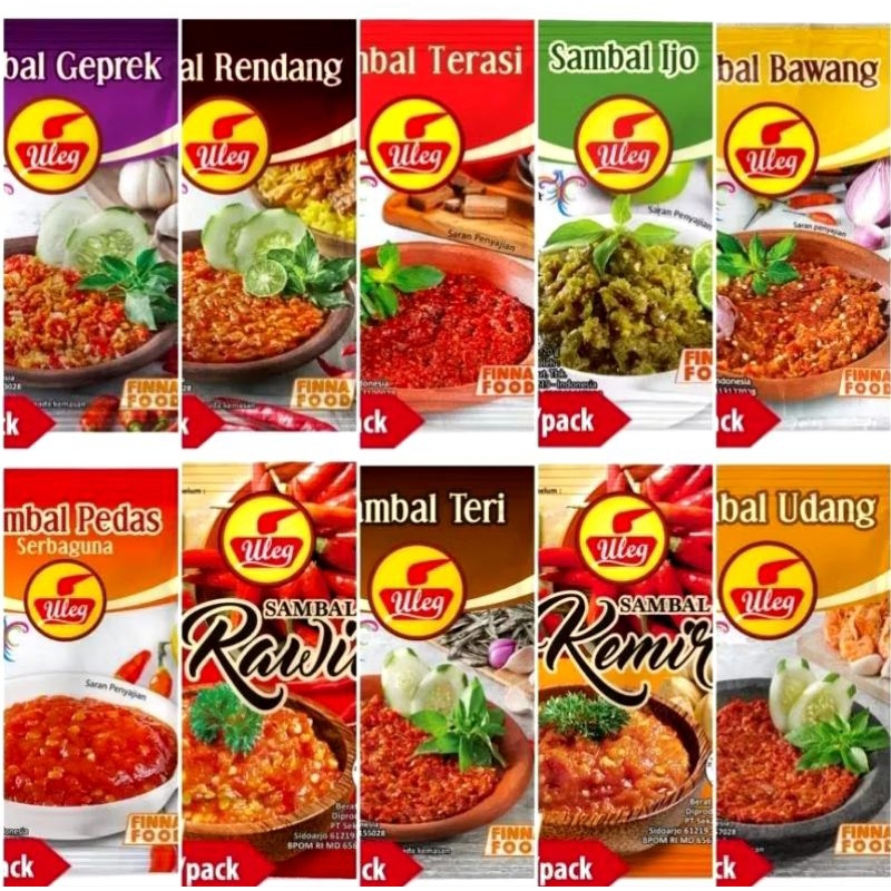 

Sambal uleg finna all varian rasa 20gr satuan