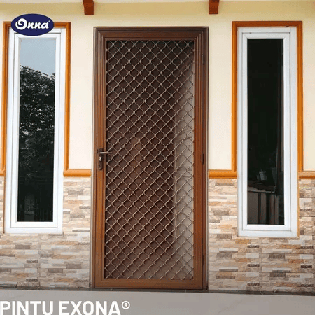 ONNA Pintu Exona Pintu Teralis Kasa Nyamuk Alumunium Minimalis Modern (Ukuran Custom)