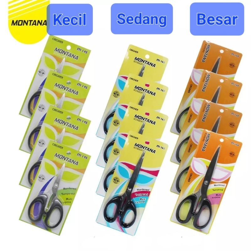 

Gunting Montana Berbagai Varian Scissors Montana (Kecil STI-145- Sedang STI-165 - Besar STI-180) Harga Satuan