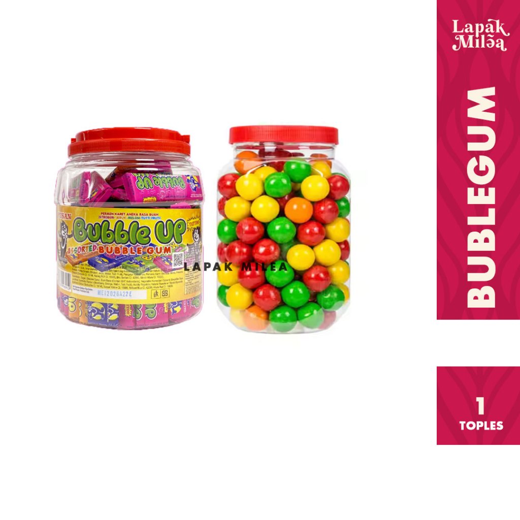 

KIng Pusan Buble Gum Permen Karet Jadul 1 Toples Isi 100 pc