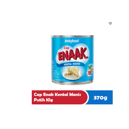 

CAP ENAK KENTAL MANIS PUTIH KLG 370g