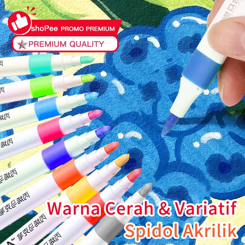 

Acrylic Marker Set Spidol Akrilik DIY Painting 12/24/36/48 Warna Akrilik Marker Set Acrylic Marker