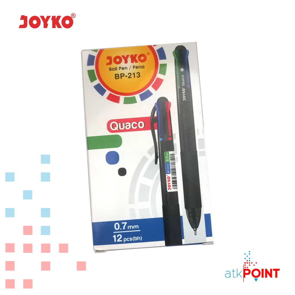 

BOLPOIN PENA PULPEN JOYKO BP-213 QUACO 4 in 1, 4 Warna