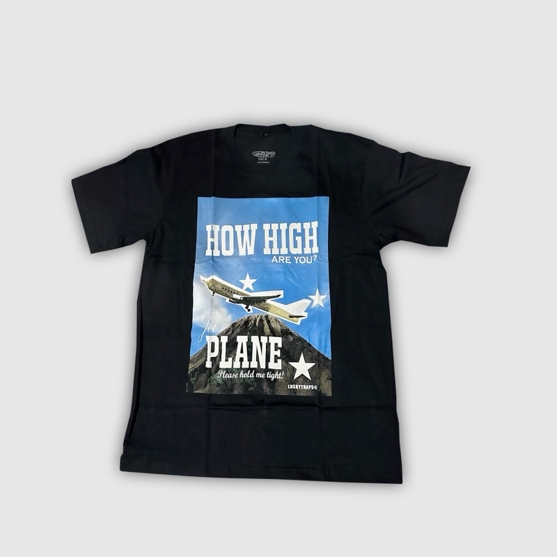 JETPLANE TSHIRT BLACK & WHITE