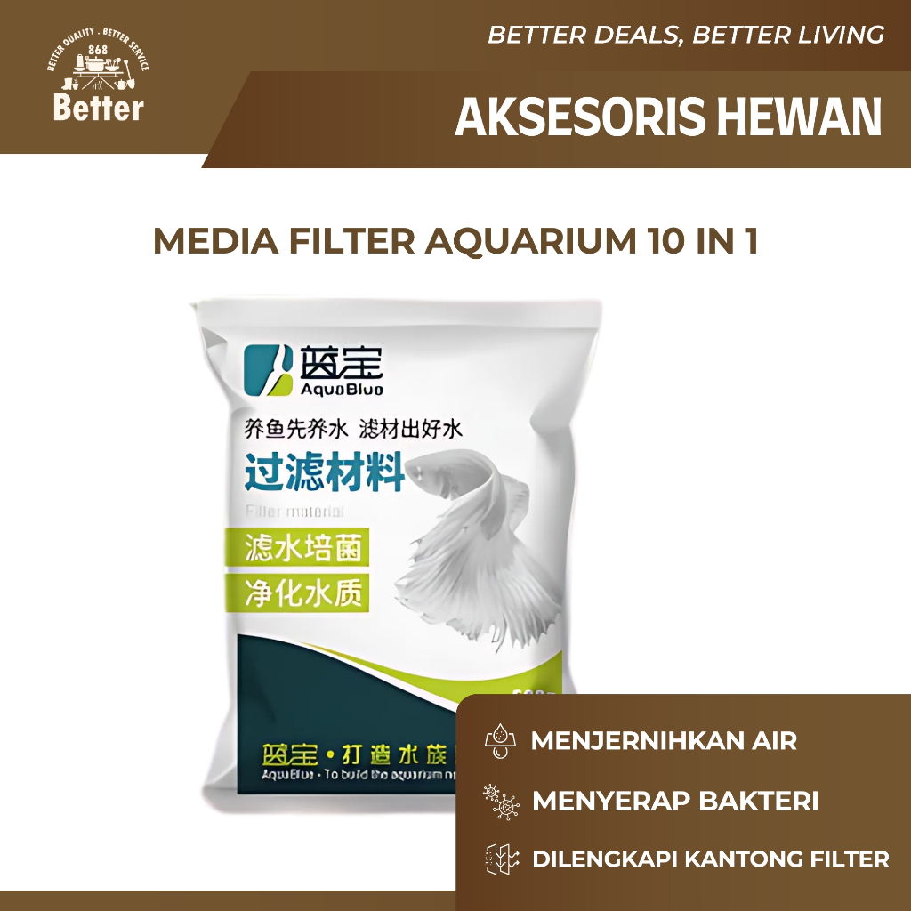 Media Filter Aquarium Aquablue Filter Air Tawar Laut Tambak Rumah Bakteri