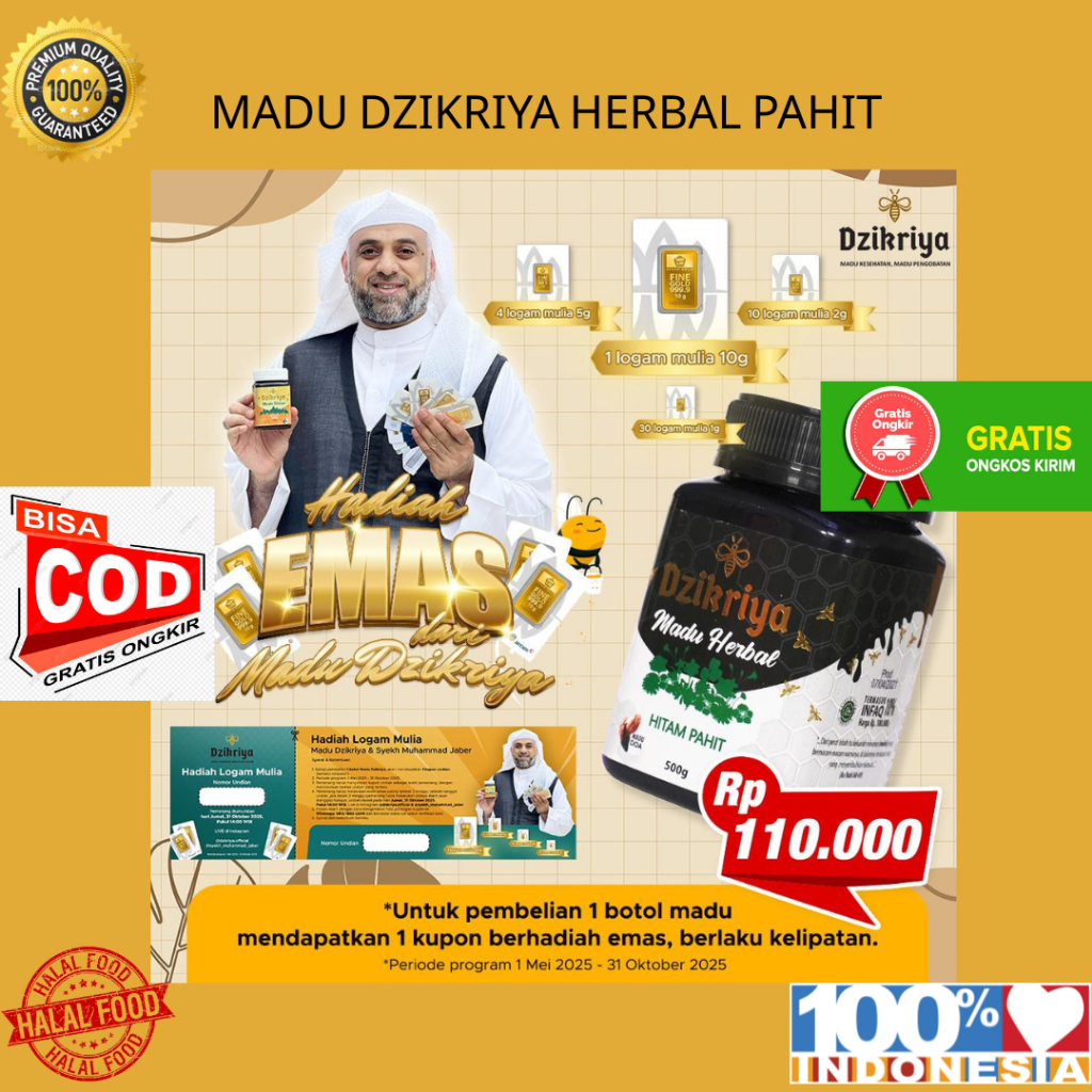 

Dzikriya Madu Herbal Hitam Pahit Untuk Anda