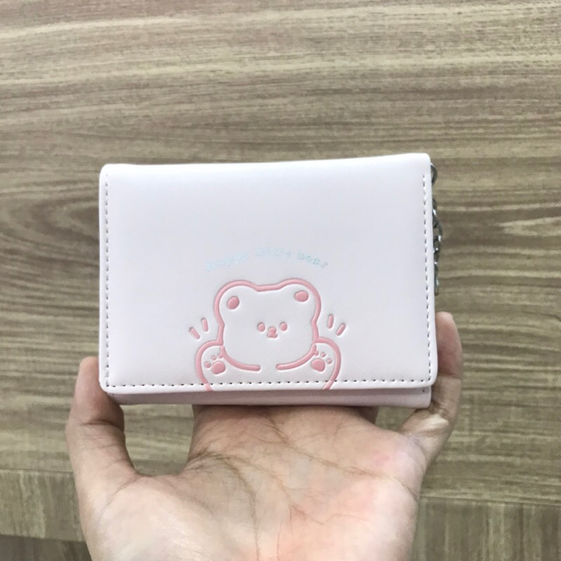 Miniso Happy Little Bear / women Wallet Dompet wanita lipat