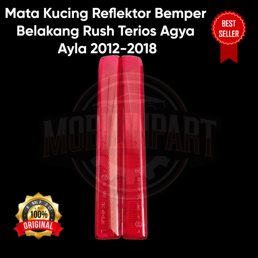 Mata Kucing Reflektor Bemper Belakang Rush Terios Agya Ayla 2012-2018