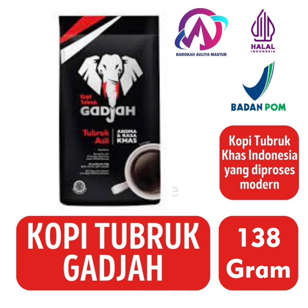 

Kopi Tubruk Gadjah 138gr dan 60gr Kopi Nikmat