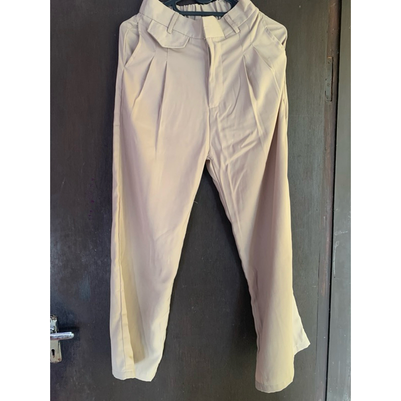 Preloved - ORO Pants EIJI Highwaist kulot Celana panjang wanita khaki
