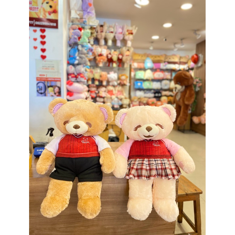 ORI ISTANA BONEKA ISBON TEDDY BEAR BONEY BONITA SIZE 25inch atau 63cm lucu baju sekolah school