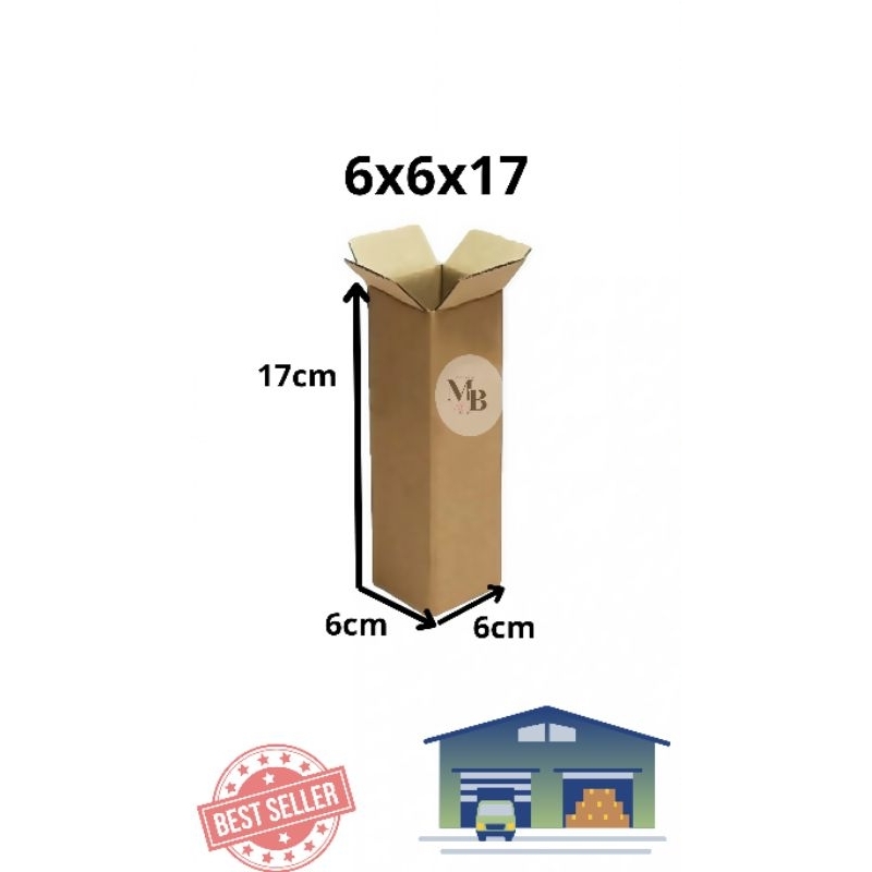 

box packing ukuran 6x6x17