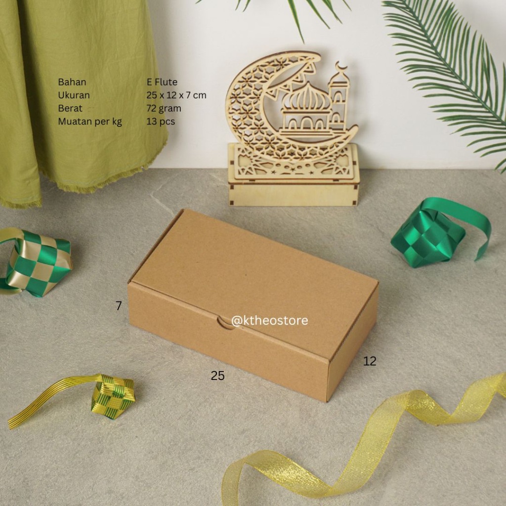 

Dus Box Kue / 25 x 12 x 7 cm / 1 pcs / E flute / Packaging / Brownies / Pizza