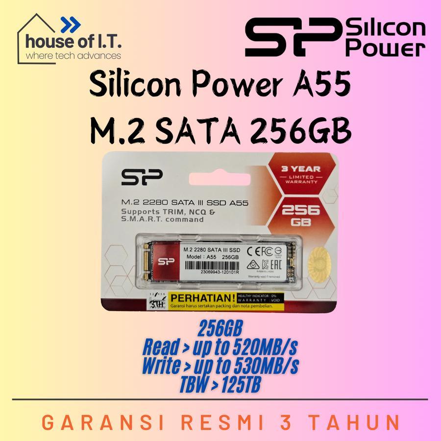 SSD Silicon Power A55 256GB M.2 SATA SSD - Reliable Performance - SSD M2 SATA 256GB