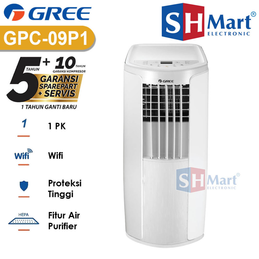 AC PORTABLE GREE 1 PK WITH WIFI CONTROL GPC-09P1 GARANSI RESMI (MEDAN)