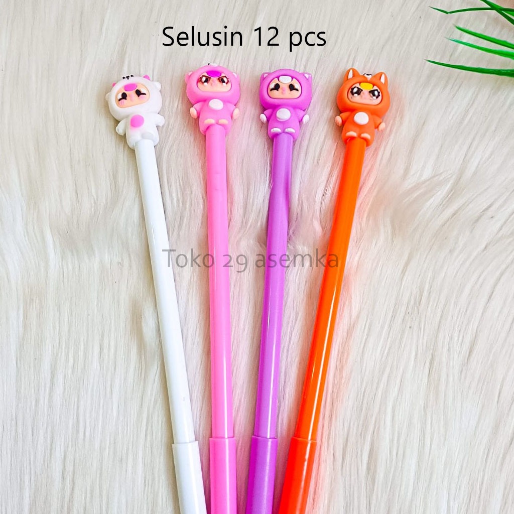 

12PCS-SELUSIN PULPEN GEL CRYBABY BABY THREE CUSTOM PGK-1840 PEN PENA BOLPEN LUCU ALAT TULIS KANTOR SEKOLAH