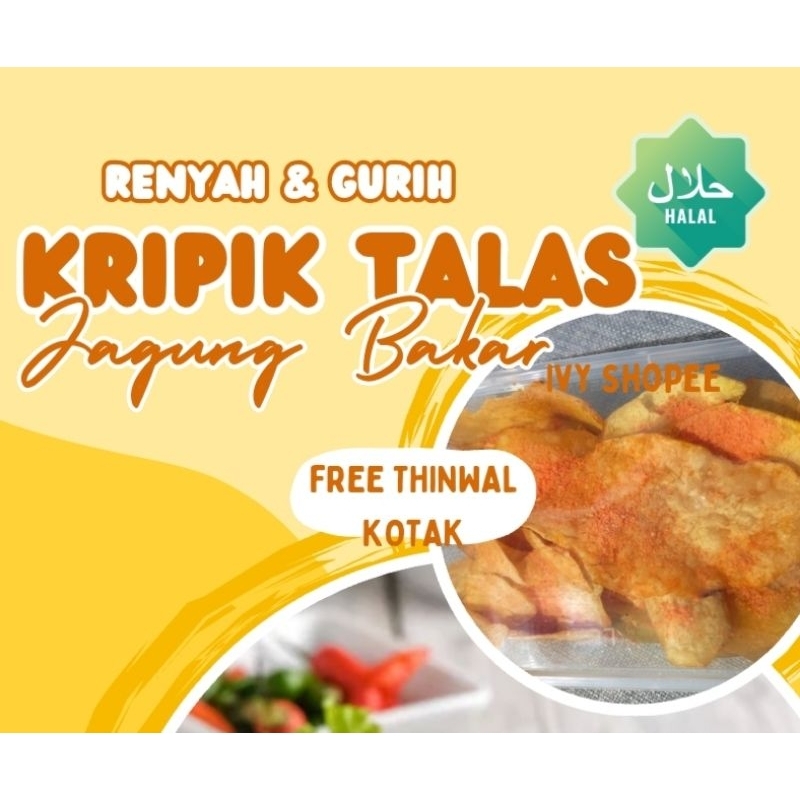 

Kripik Talas Jagung Bakar (free thinwal kotak)