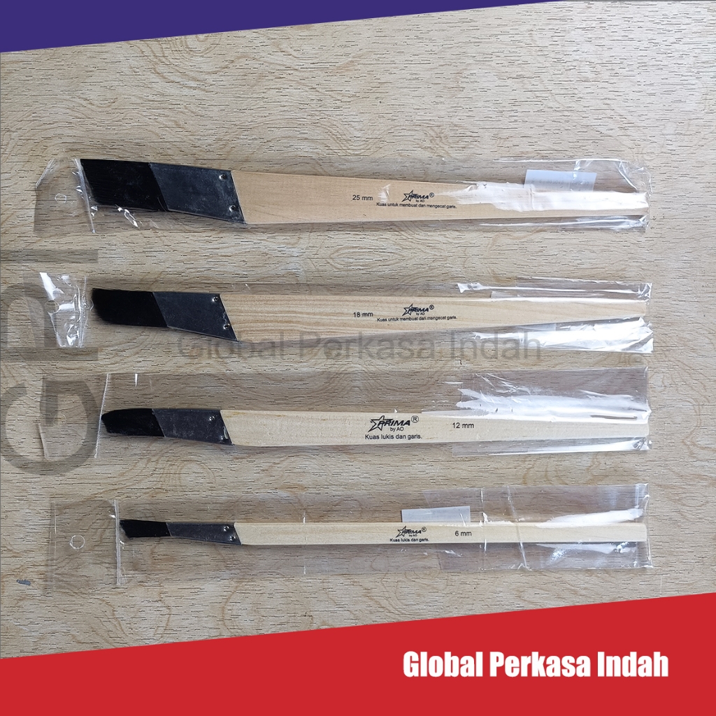 

PRIMA Lining Fitch Brush Kuas Bulu Perata Cat Lukis Gambar Garis Sudut