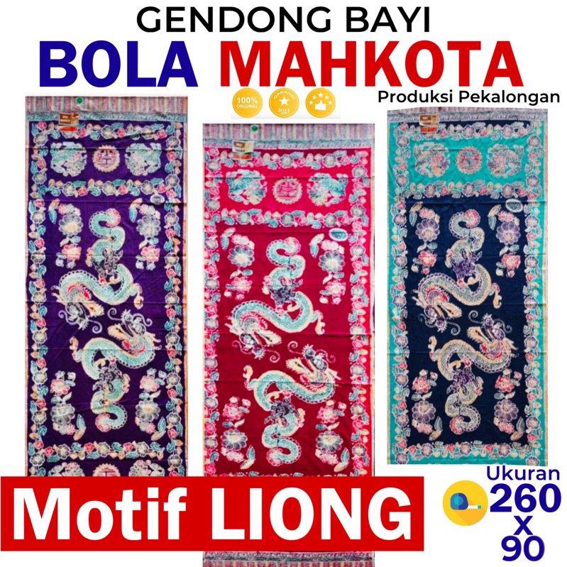 Selendang TTS Bola Mahkota Gendong Bayi Kain Batik Motif Naga Liong Cukin Jarik Katun Pekalongan New