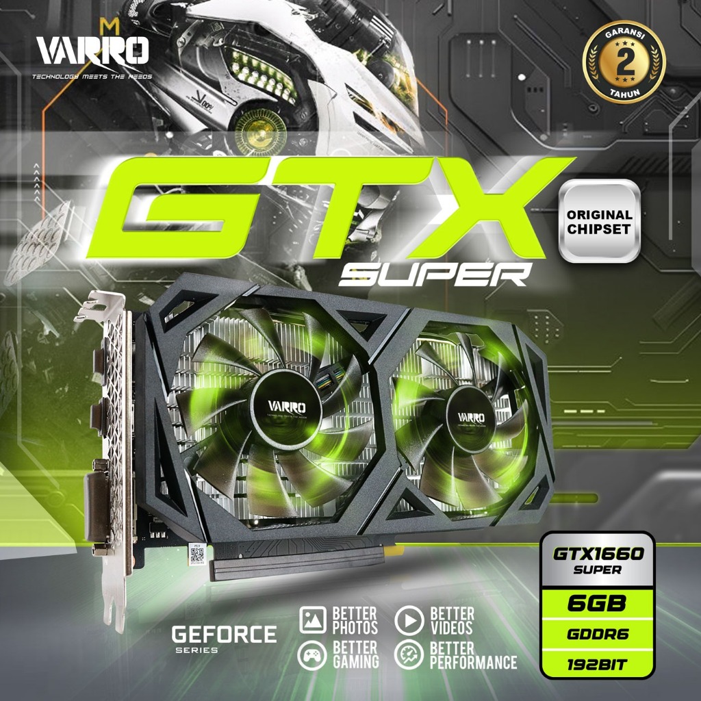 Vga Card Varro Gtx1660 GTX 1660 Super Ddr6 6gb 192 Bit