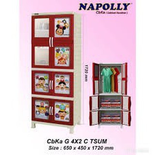 Lemari Gantung CBKA NAPOLLY G4X.2C.TSUM rak baju penyimpanan plastik selimut murah